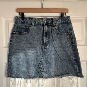 Wild Fable Raw Hem Denim Skirt